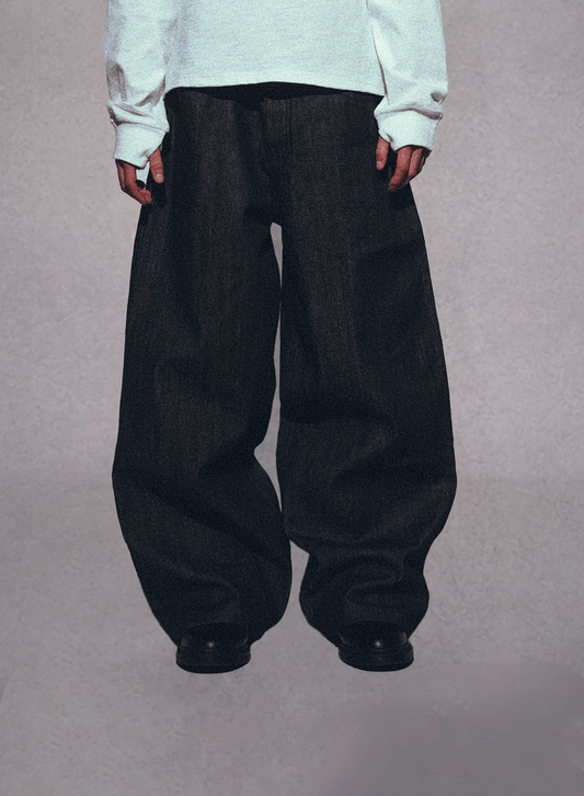 BLACK BAGGY DENIM