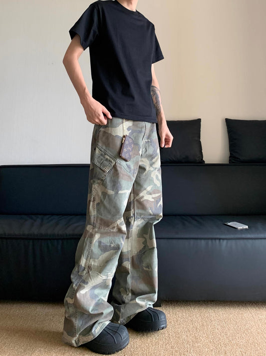 Camo Slim Fit Straight Jeans