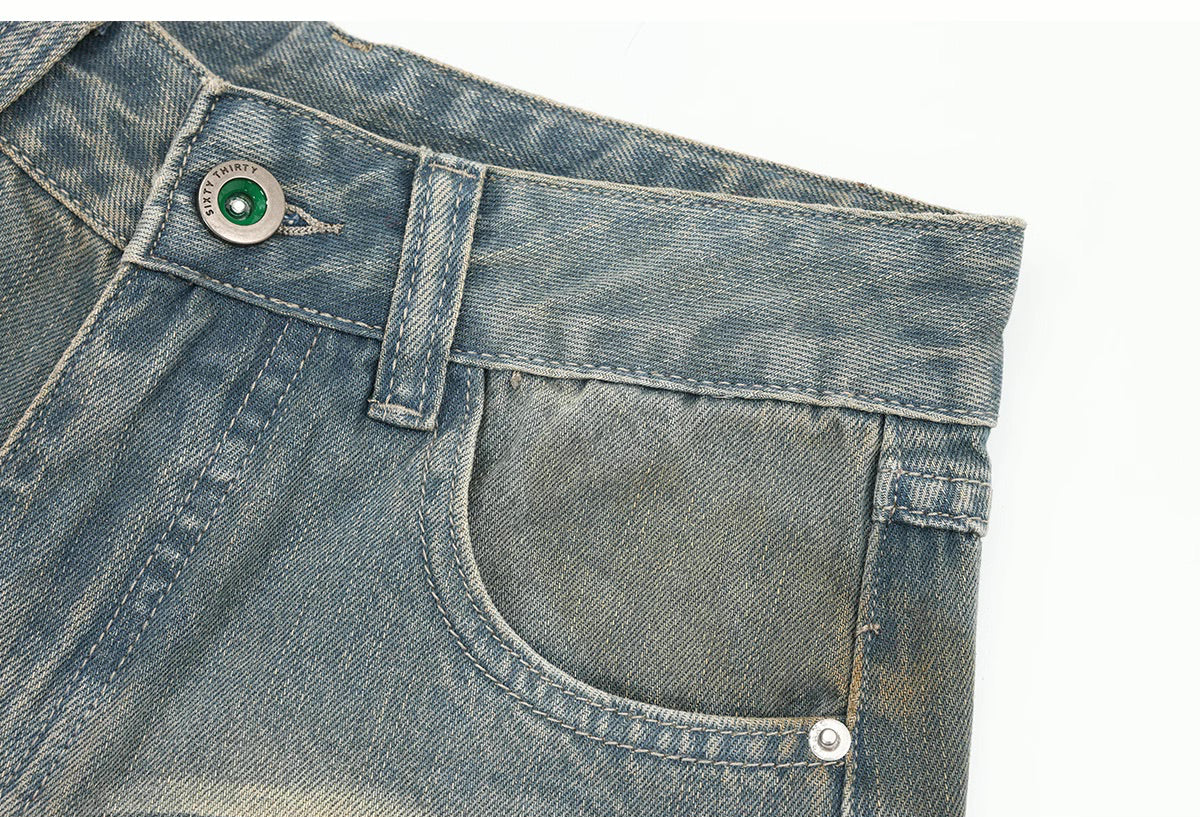 American Vintage Wide Leg Jorts Short Jeans