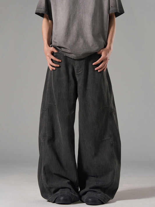 FLARED GRAY DENIM